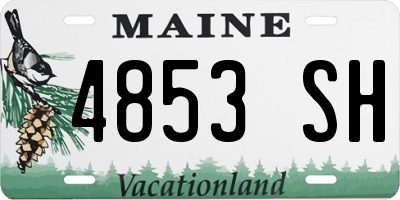 ME license plate 4853SH