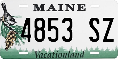 ME license plate 4853SZ