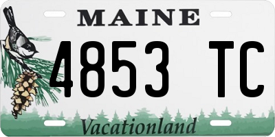 ME license plate 4853TC