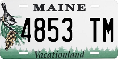 ME license plate 4853TM