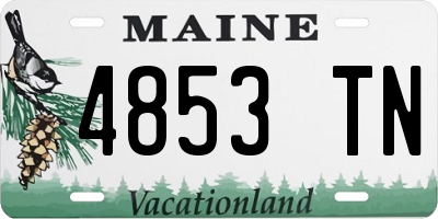 ME license plate 4853TN