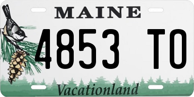 ME license plate 4853TO