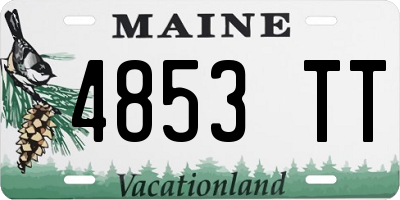 ME license plate 4853TT