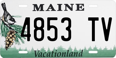 ME license plate 4853TV