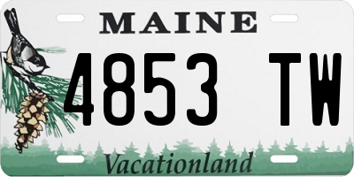 ME license plate 4853TW