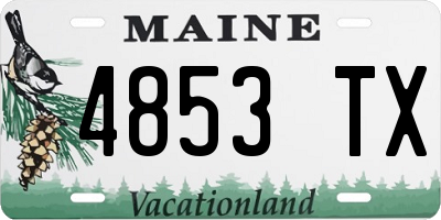 ME license plate 4853TX