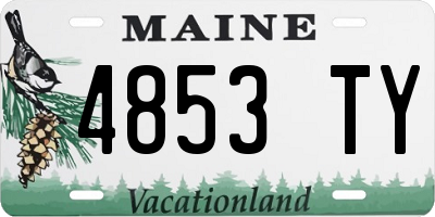 ME license plate 4853TY