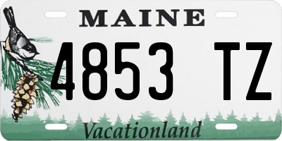 ME license plate 4853TZ