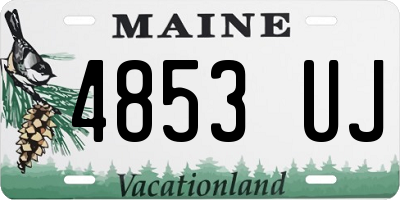 ME license plate 4853UJ