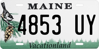 ME license plate 4853UY