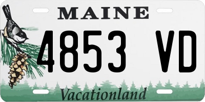 ME license plate 4853VD