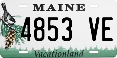 ME license plate 4853VE