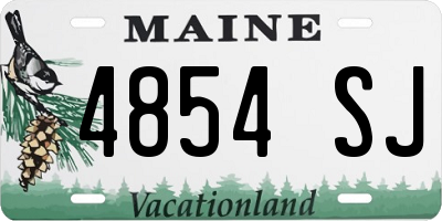ME license plate 4854SJ