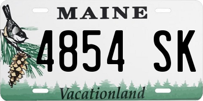 ME license plate 4854SK