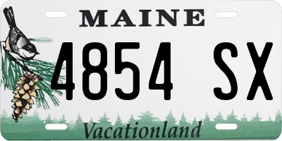 ME license plate 4854SX