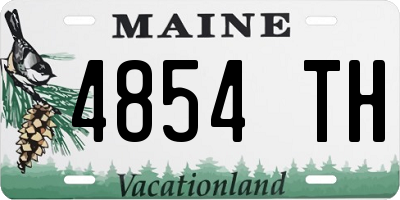ME license plate 4854TH