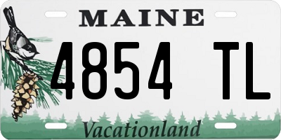 ME license plate 4854TL