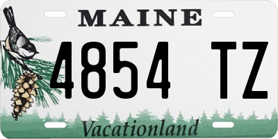 ME license plate 4854TZ