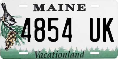 ME license plate 4854UK