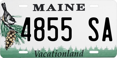 ME license plate 4855SA