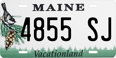 ME license plate 4855SJ