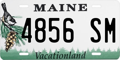 ME license plate 4856SM