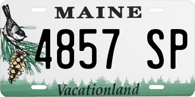 ME license plate 4857SP