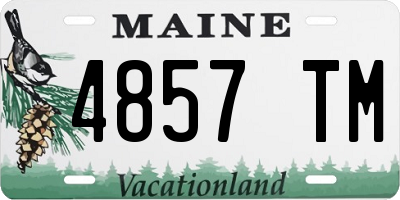 ME license plate 4857TM