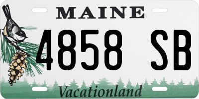 ME license plate 4858SB