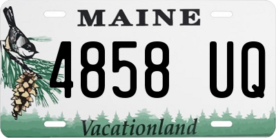 ME license plate 4858UQ