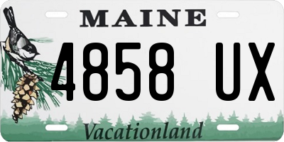 ME license plate 4858UX