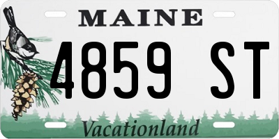 ME license plate 4859ST