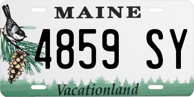 ME license plate 4859SY
