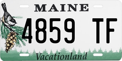 ME license plate 4859TF