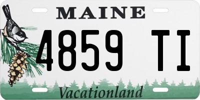ME license plate 4859TI