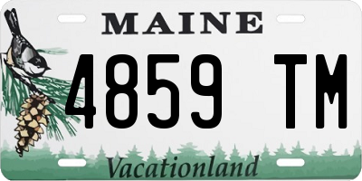 ME license plate 4859TM