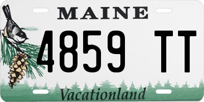 ME license plate 4859TT