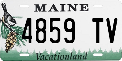 ME license plate 4859TV