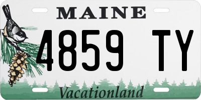 ME license plate 4859TY