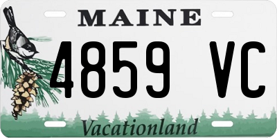 ME license plate 4859VC
