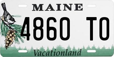 ME license plate 4860TO