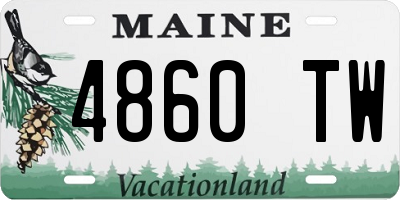 ME license plate 4860TW