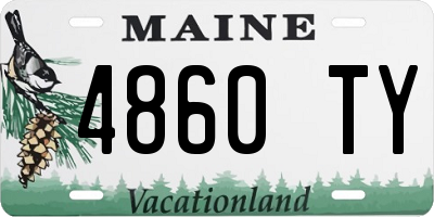 ME license plate 4860TY