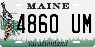 ME license plate 4860UM
