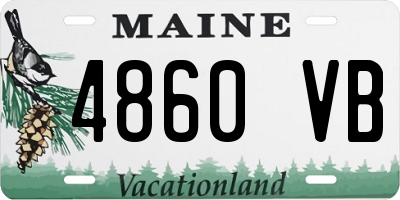 ME license plate 4860VB