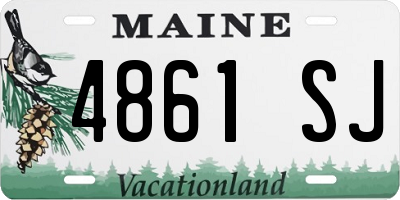 ME license plate 4861SJ