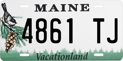 ME license plate 4861TJ