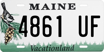 ME license plate 4861UF