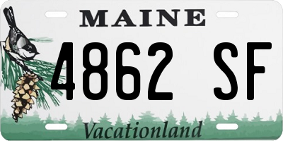 ME license plate 4862SF