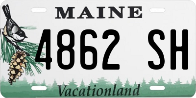 ME license plate 4862SH